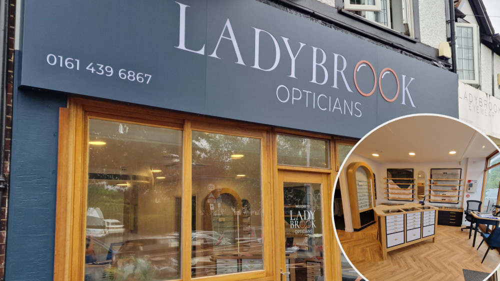 Ladybrook Opticians, an independent local practice, has moved to a new premises on Fir Road in Bramhall, after 'outgrowing' their old one (Images supplied)