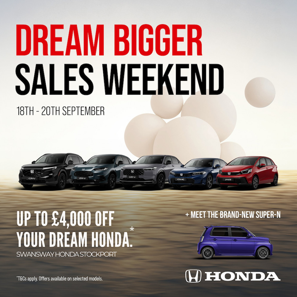 Honda Stockport Dream Bigger Sales Weekend