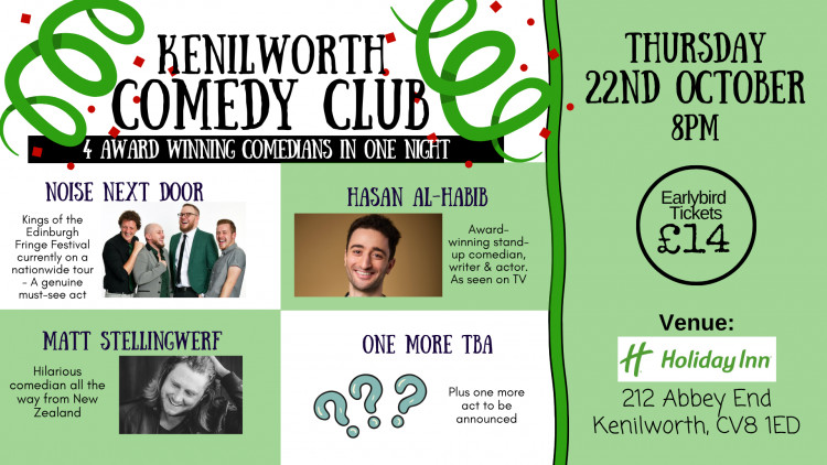 Kenilworth Comedy Club - October