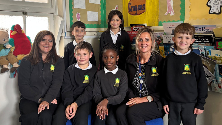 Carmountside Primary Academy Staff And Pupils (image via Carmountside Primary Academy)
