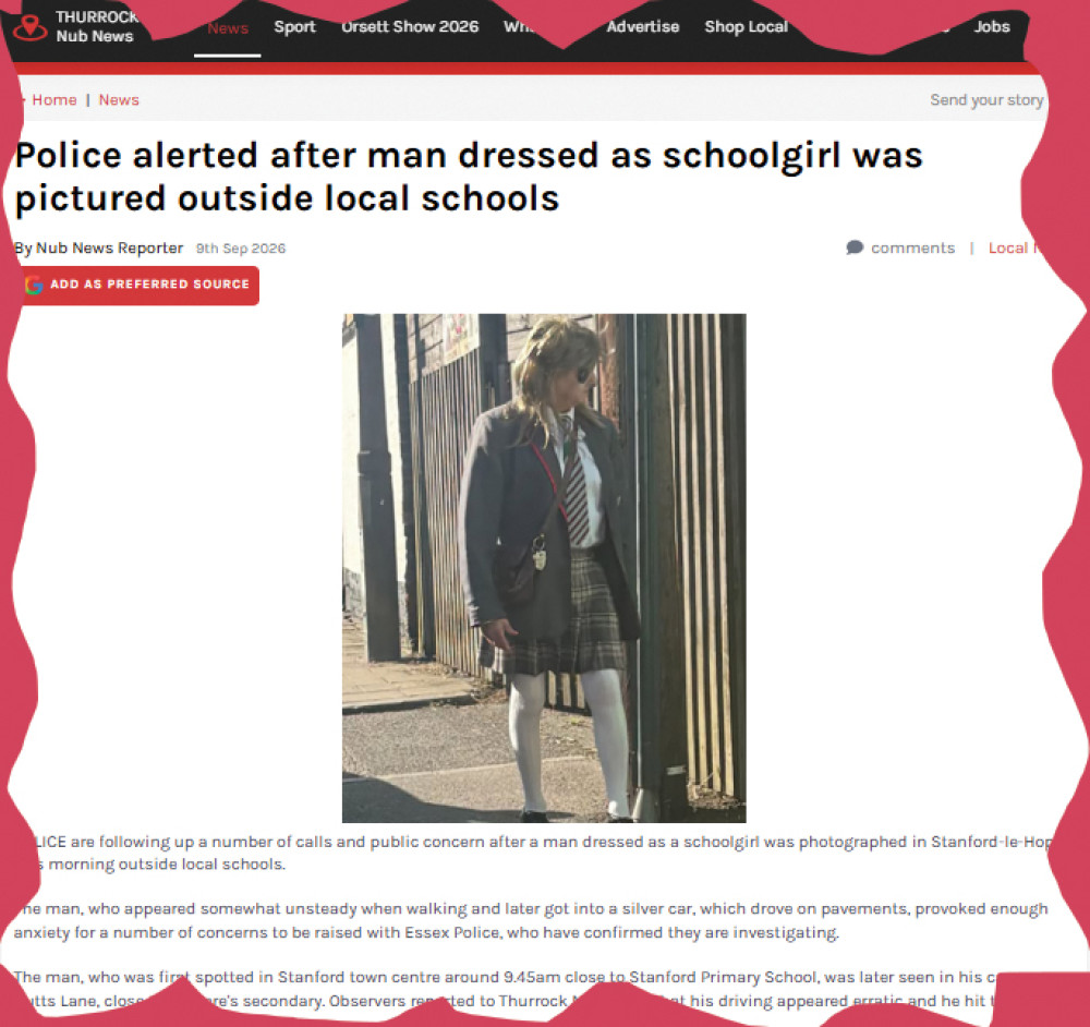 This morning's Thurrock Nub News story