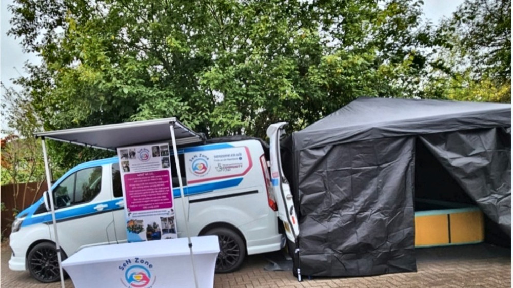 The van plays a key role in transporting sensory equipment, toys and tents used to create safe and calming spaces for children at community events (Image supplied)