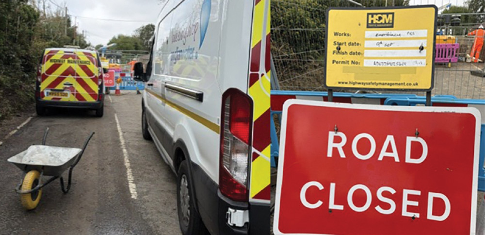 Engineers are working on repairing the sewer brech under Walton's Farm Road. 
