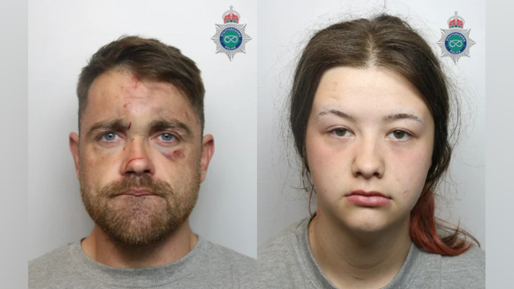 Eamonn O’Rourke (left) and Karly Parfitt (right) have been sentenced (image via Staffordshire Police)