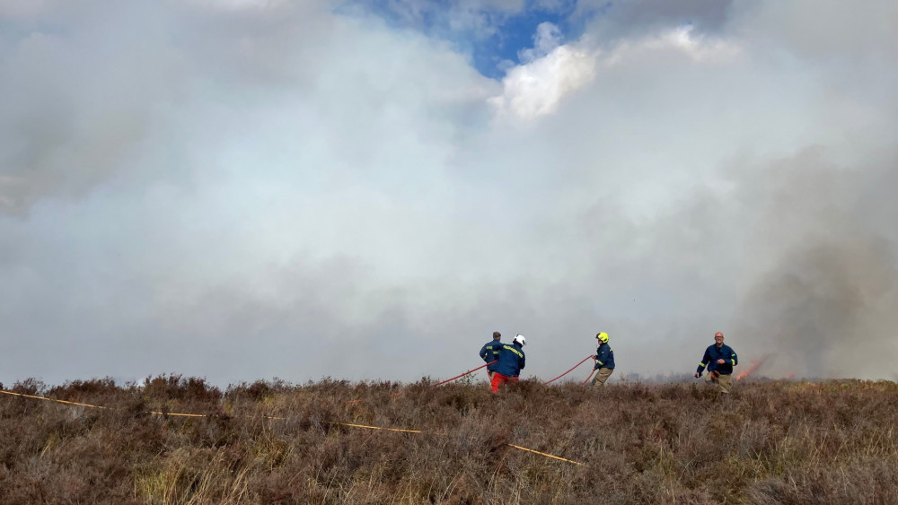 Wildfire at Sherbrook Valley (image via Staffordshire Fire and Rescue Service)