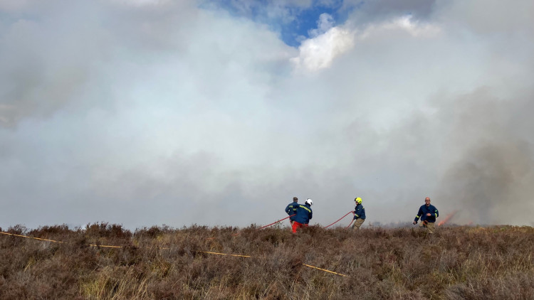 Wildfire at Sherbrook Valley (image via Staffordshire Fire and Rescue Service)