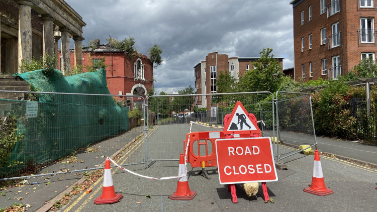 Westport Road had to be closed to traffic for six months due to the potential danger to the public (image via LDRS)