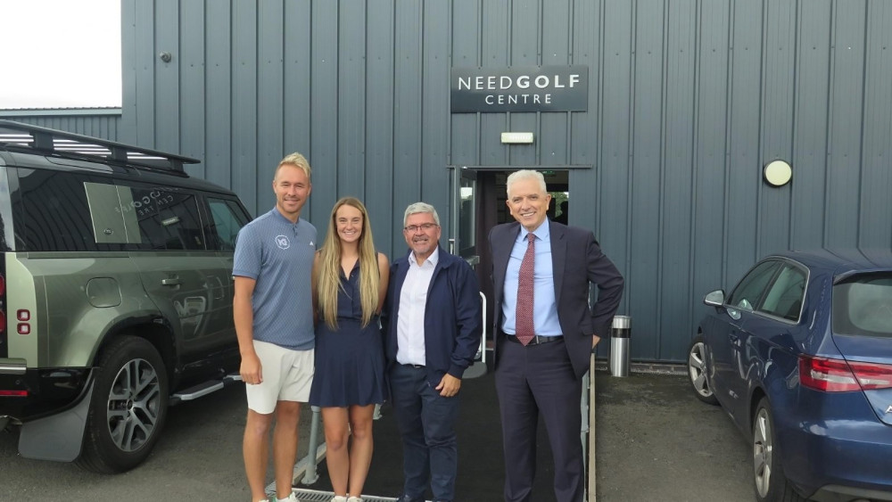 Councillors Nick Mannion and Michael Gorman with representatives from Need Golf in Nantwich (Photo: CEC).