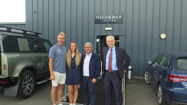 Councillors Nick Mannion and Michael Gorman with representatives from Need Golf in Nantwich (Photo: CEC).