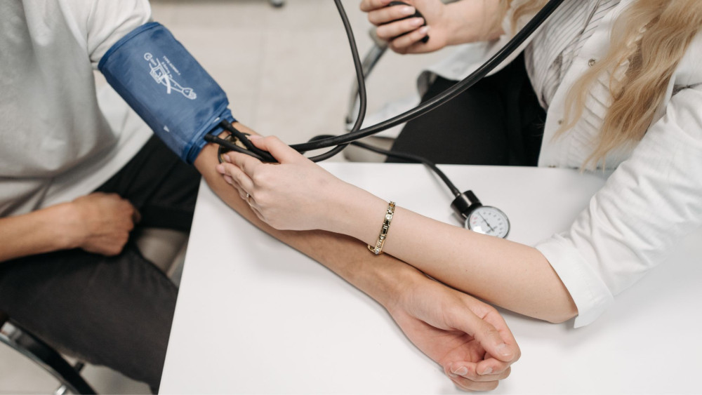 The NHS recommends that adults aged 40 and over should get their blood pressure checked regularly (image via Canva)