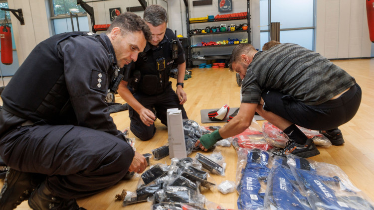 Police have given out headguards, handwraps, mouthguards, and more (Image - GMP)