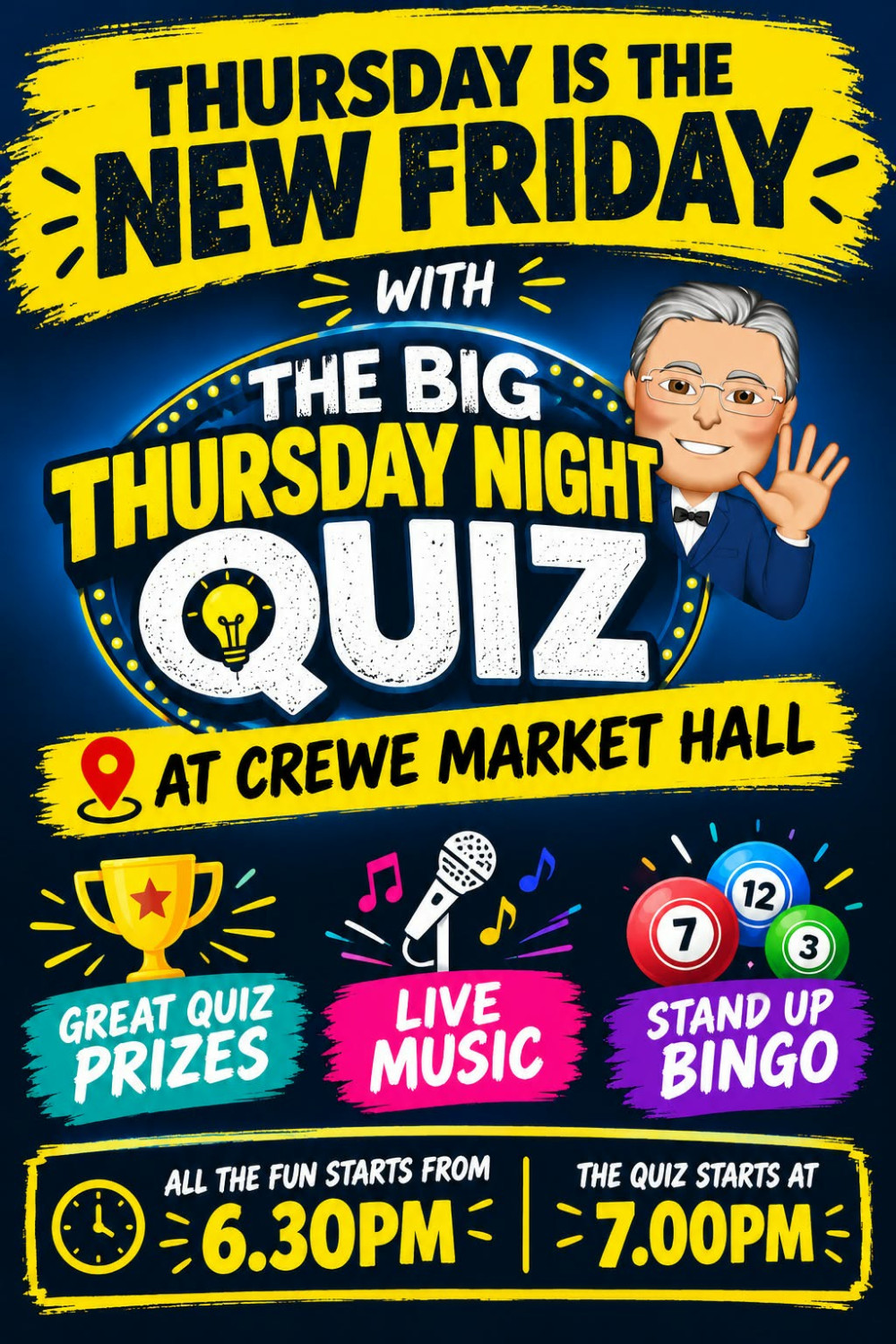 Gary Johnson has relaunched the quiz under FrontGuyGary Entertainment, with the new-look Thursday night event joining forces with Crewe Nub News' fortnightly Prize Draw.