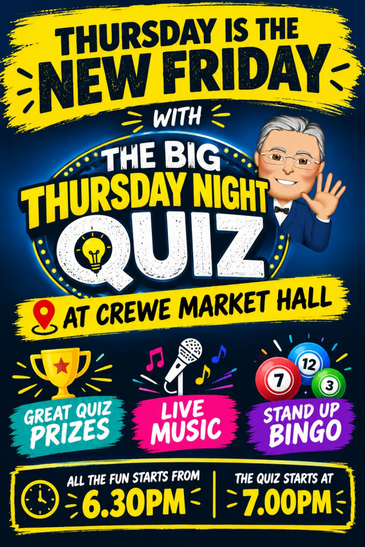 Gary Johnson has relaunched the quiz under FrontGuyGary Entertainment, with the new-look Thursday night event joining forces with Crewe Nub News' fortnightly Prize Draw.