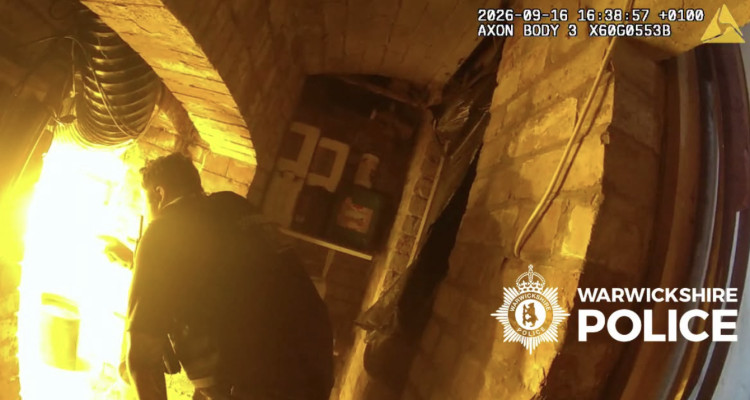 Police have discovered a 47 cannabis plants hidden beneath a Leamington nail bar (image via Leamington Police) 
