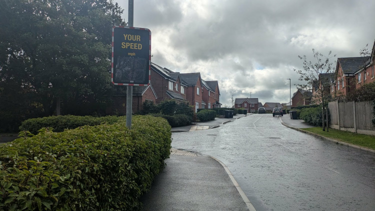 A mobile speed device has been installed in Richard Woodcock Way to collate information. (Photo: Nub News) 