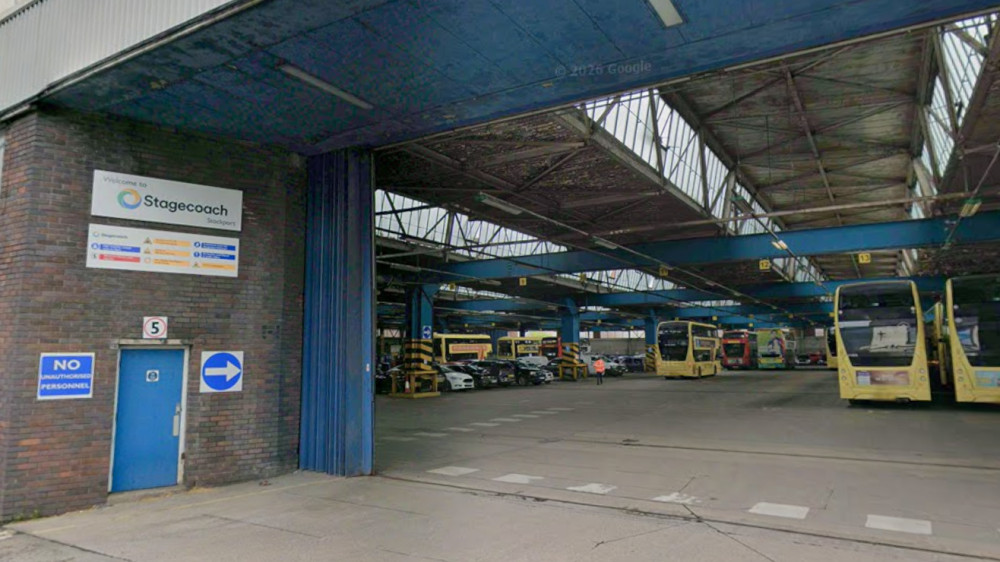 Stockport is pushing ahead with using a compulsory purchase order to 'kick out' Stagecoach from their Daw Bank bus depot, to free up the space for redevelopment (Image - Google Maps)