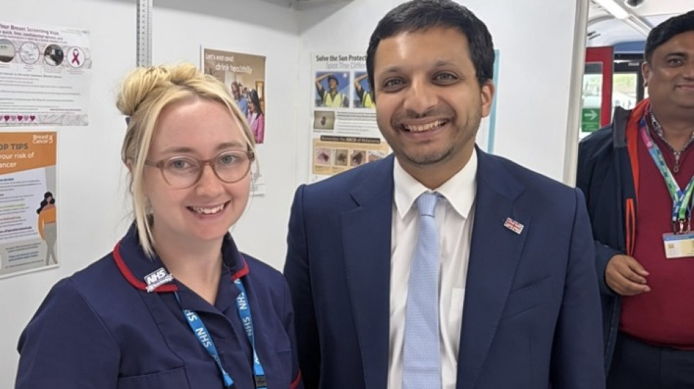 During his visit, Mr Bhatti met NHS staff and partners involved in delivering the service and learned how residents can access information and advice closer to home (Image supplied)