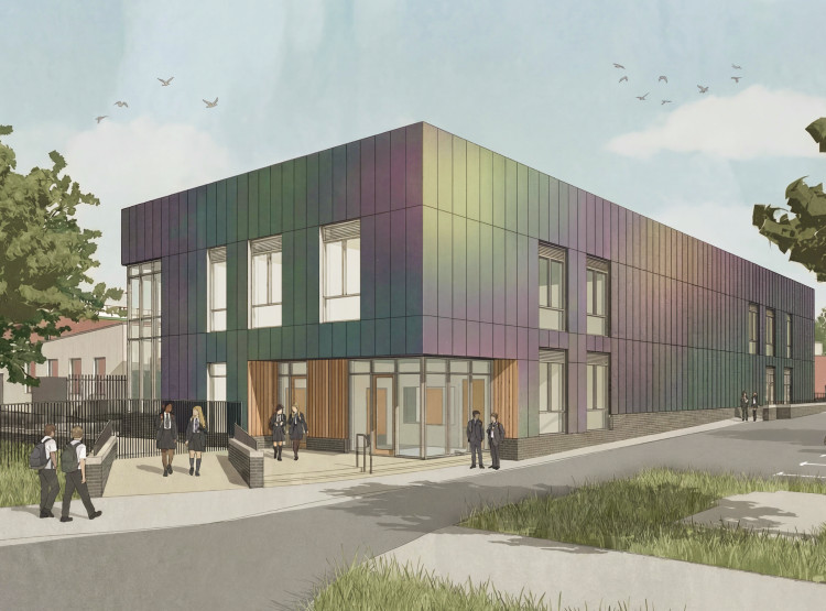 Kenilworth Multi Academy Trust plans a new extension at The Westwood Academy (image via Lungfish Architects)