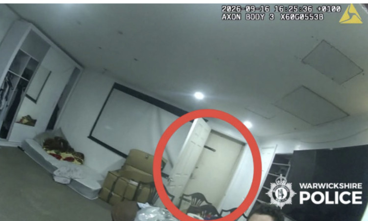 Four charged after a cannabis grow was found under a Leamington nail bar (image via Warwickshire Police)