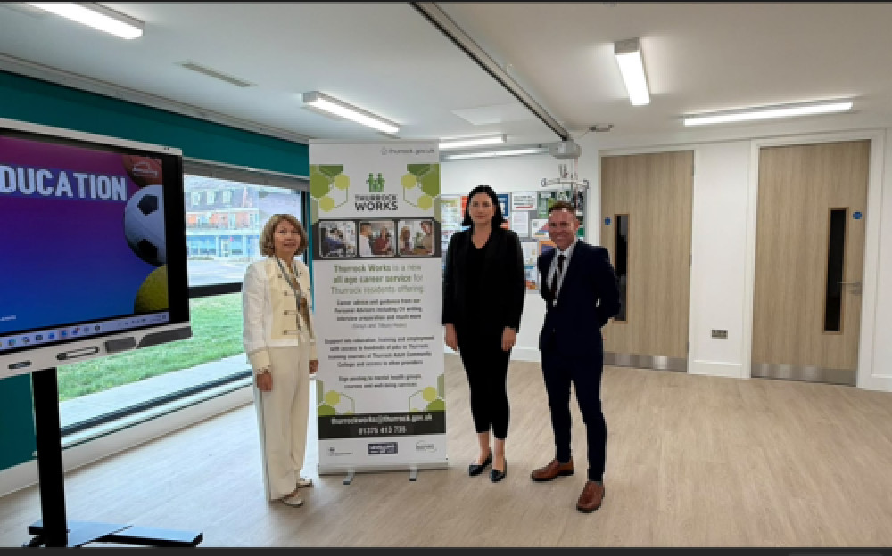 Cllr Milena Bingley (middle), with staff from Thurrock Council at the launch of the hub