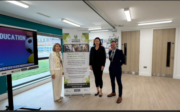 Cllr Milena Bingley (middle), with staff from Thurrock Council at the launch of the hub