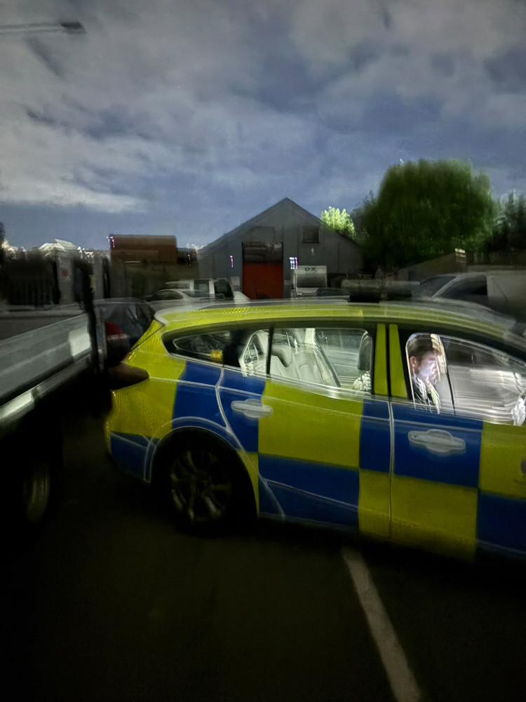 Police at the scene.