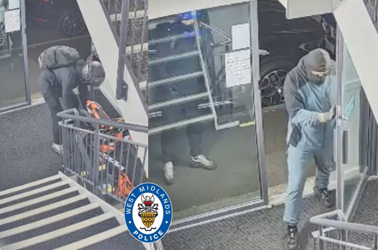 Solihull Police has released images of two people they would like to identify as part of their investigation (Image via Solihull Police)