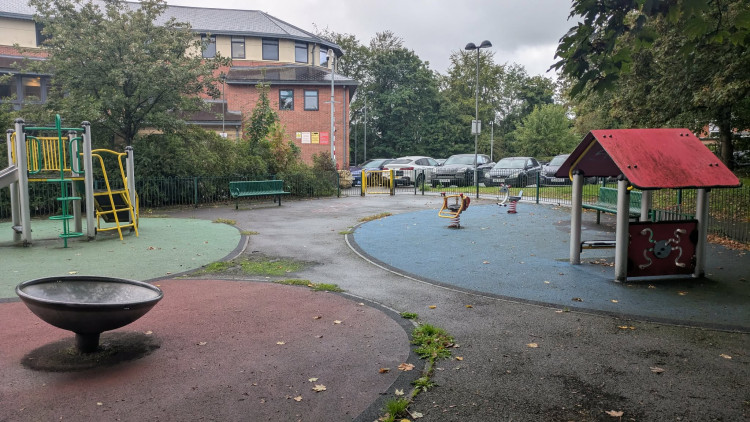 Cheshire East Council say recent inspections have identified a small number of "low-risk maintenance issues" at the play area in front of the medical centres in Alsager but the site remains "safe for use and there are no defects requiring urgent repair". (Photos: Nub News)