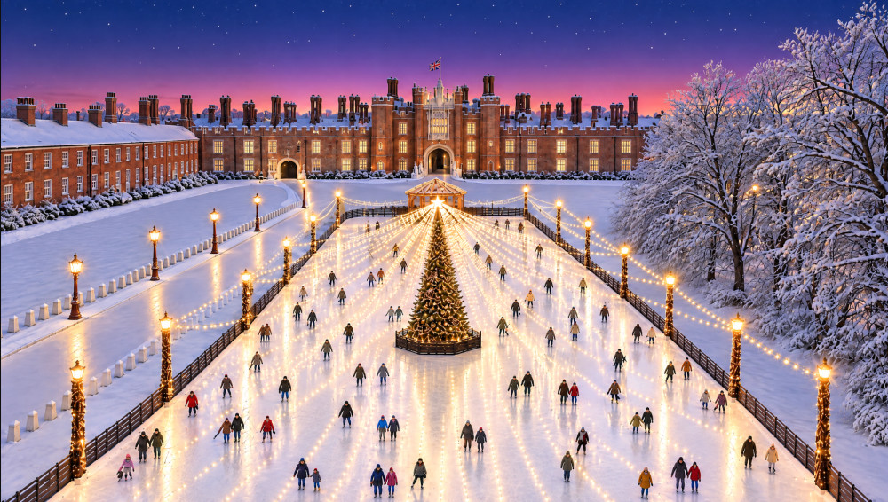 Ice skating will run at Hampton Court Palace from 20 November - 3 January (Image supplied)