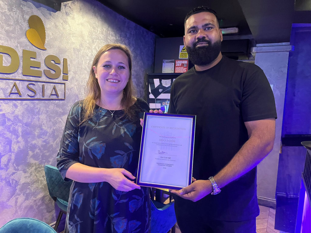 MP Jen Craft with Abdul Bashir