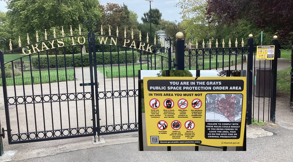 Concerns were raised after new public warning notices were displayed around Grays.