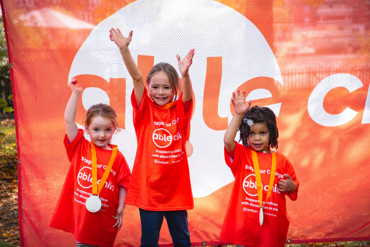 Children of all ages enjoyed the Steps for Change Challenge, which started at KIngston Bridge (Image supplied)