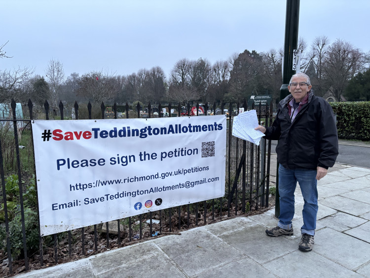 Paul Cuff is among those fighting to save Shacklegate Lane allotments in Teddington. (Credit: Save Teddington Allotments)