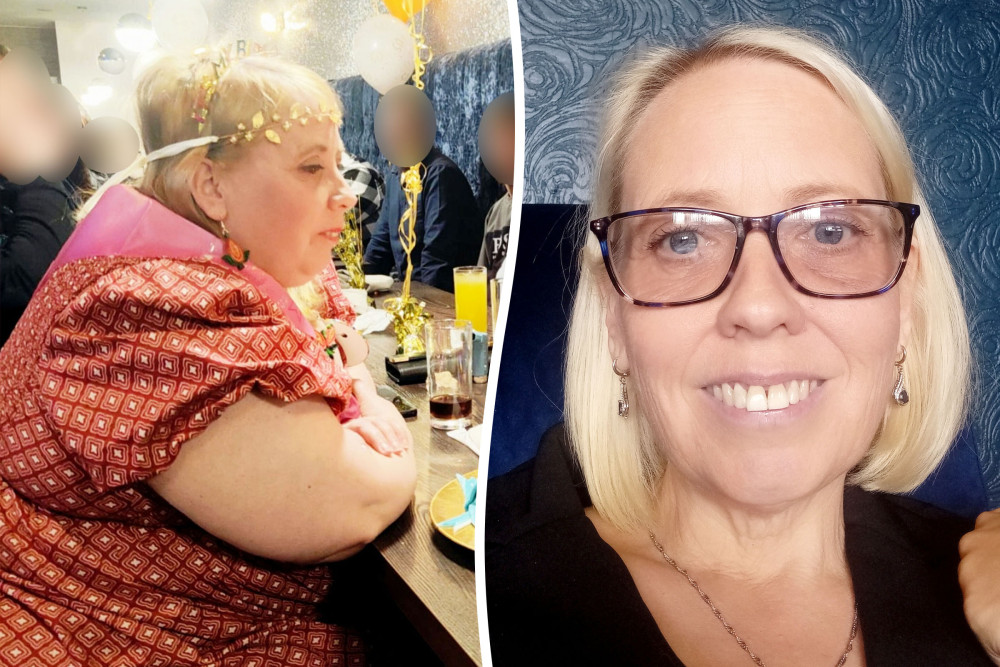 Congleton resident Jane has gone from a size 22 to a size 10 in just 59 weeks (Credit: SWNS)