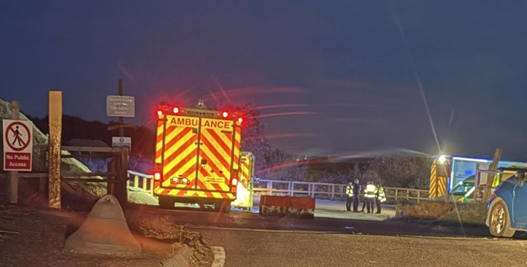 The scene at Ingrebourne Quarry last night. 
