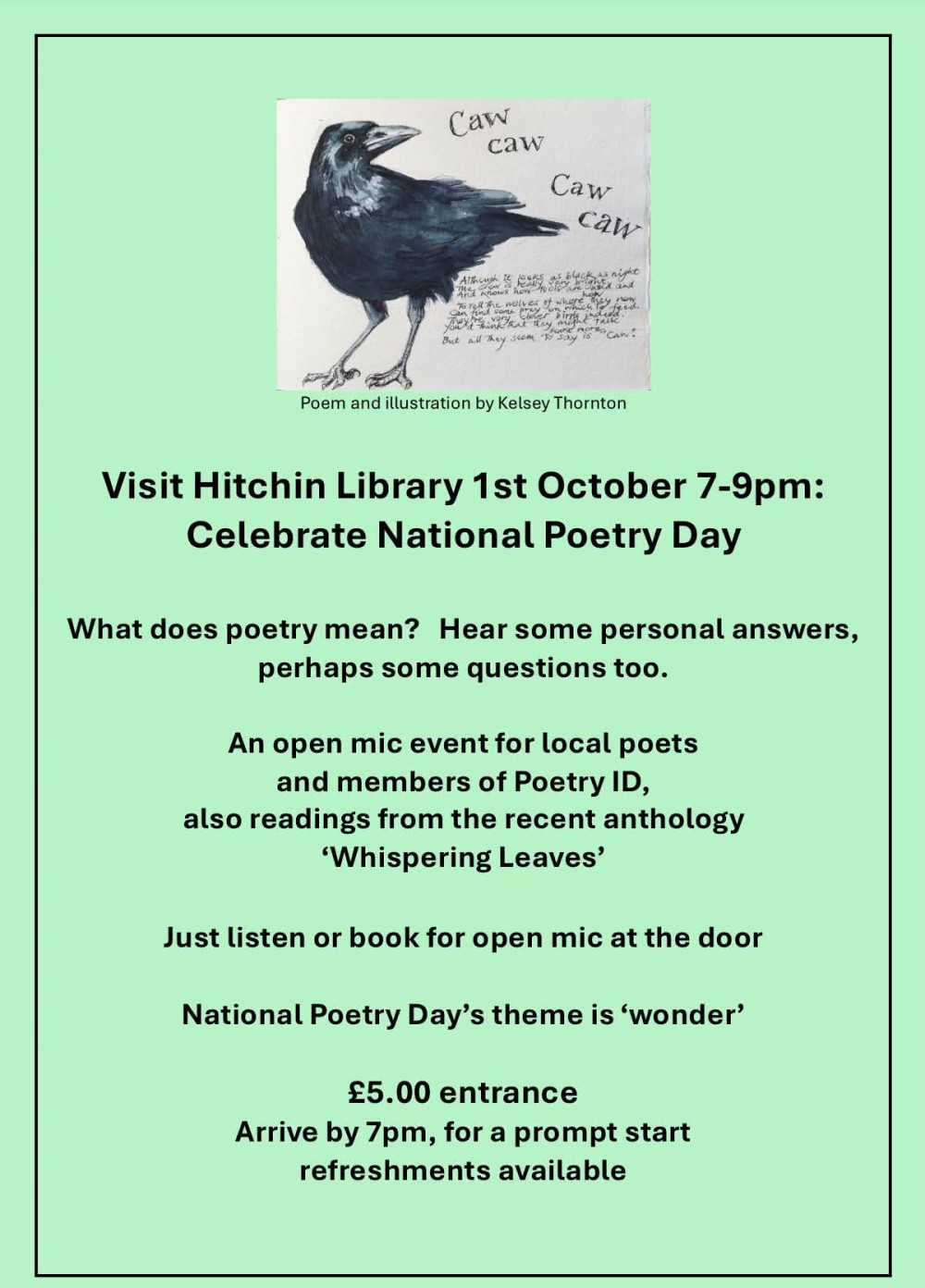 National Poetry Day at Hitchin Library