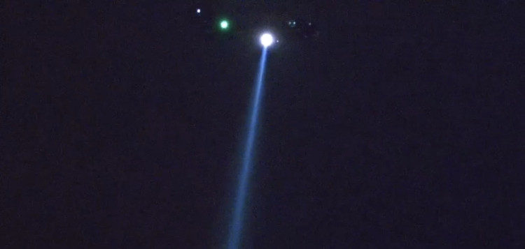 A police helicopter was spotted hovering above Macclesfield for some time, seemingly searching the area near West Park (Credit: Peter Connelly)