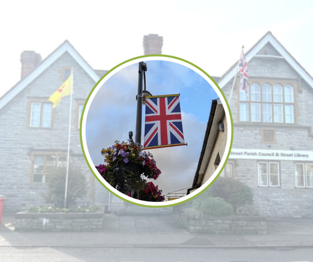 Street Parish Council has explained why Union Flag banners were removed from the High Street after the change prompted criticism from residents.