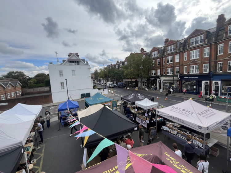 Ted's Market takes place in the car park of the King's Head Pub on Teddington's High Street (Credit: Ted's Market)