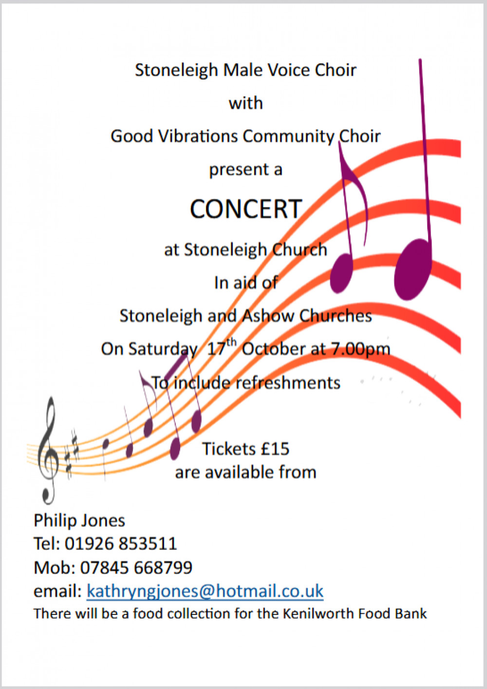 Stoneleigh Male Voice Choir & Good Vibrations Community Choir Concert