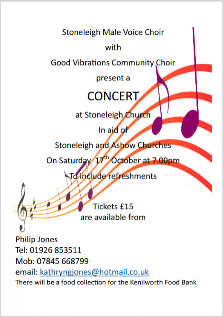 Stoneleigh Male Voice Choir & Good Vibrations Community Choir Concert