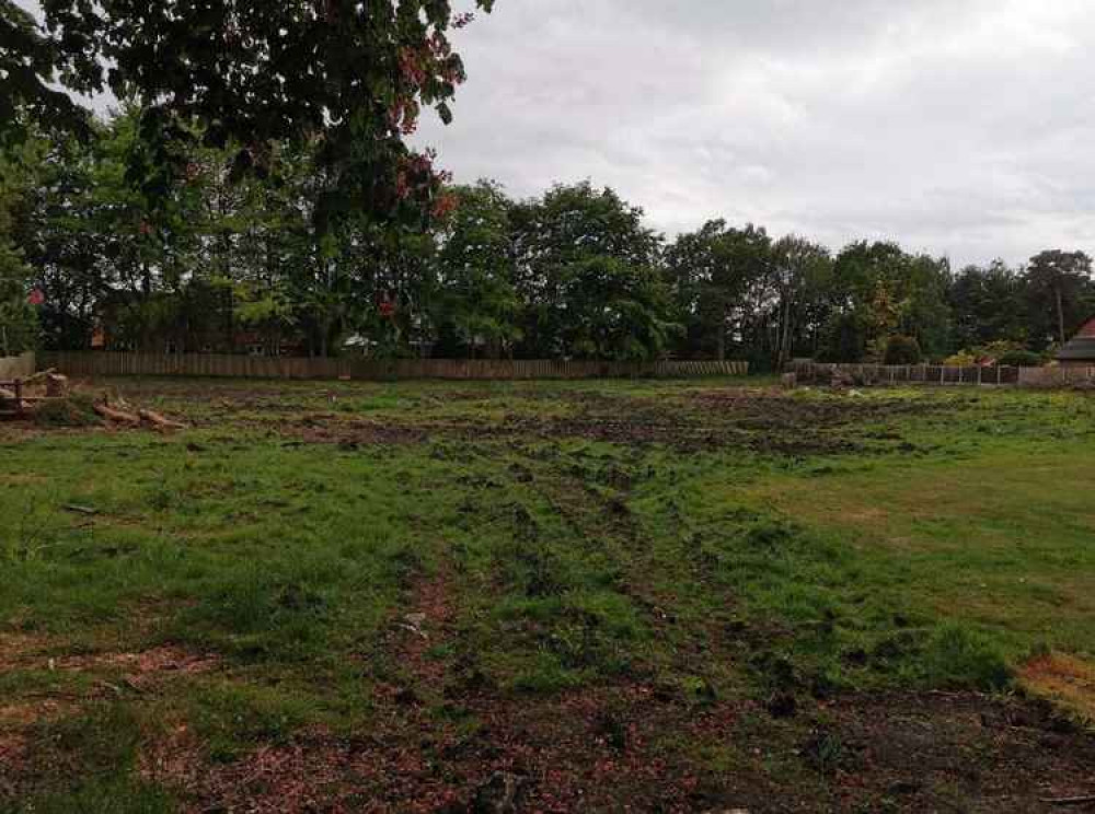 Area of proposed development, looking south to Cranford Mews.