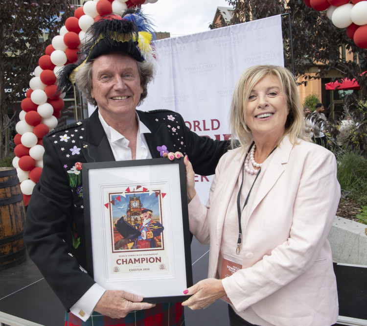 'Krazy' Kevin Howarth, town crier for Toowoomba and the Darling Downs, near Brisbane, was crowned this year's winner (Image: Marketing Cheshire)