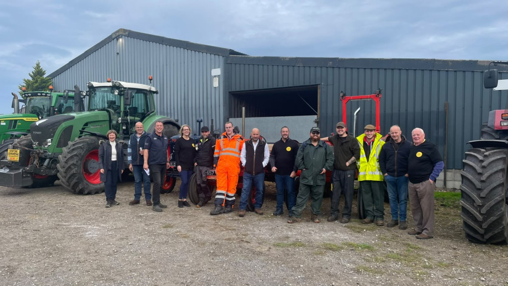 East Cheshire Action Against CCS organised a tractor run in protest of the proposed Peak Cluster CO2 pipeline (Credit: Supplied)