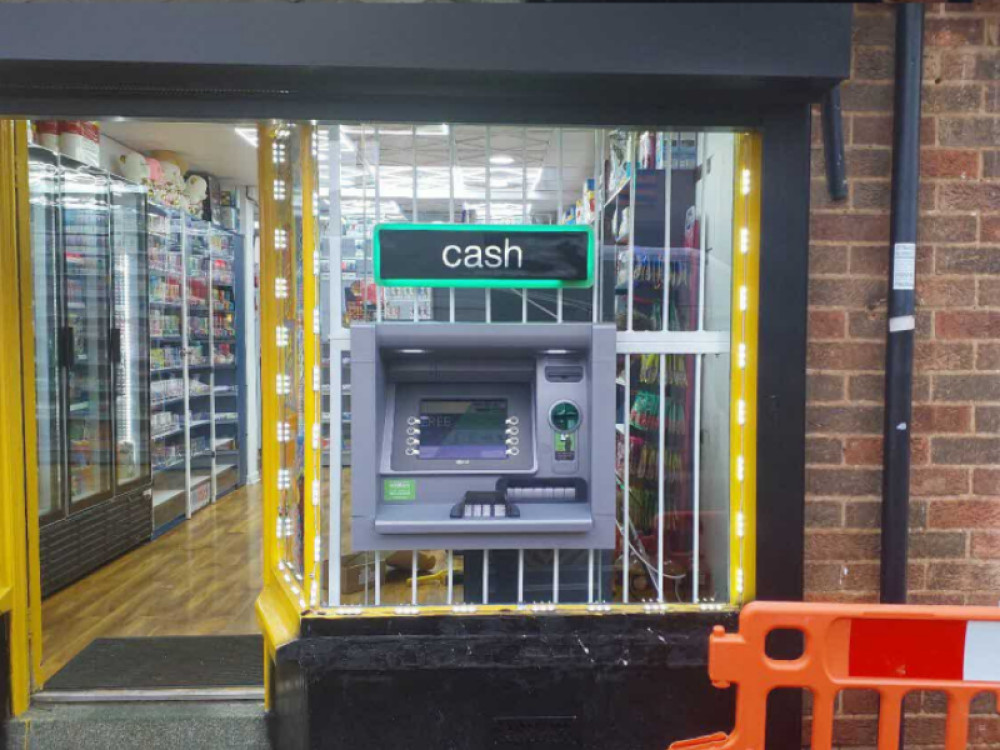 The cash machine outside Oakham Mini Shop on Melton Road (image supplied)