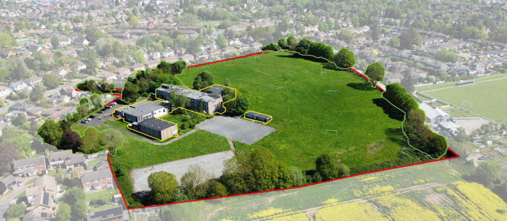 The sixth form site has sat empty since 2023 (image via Homes England)
