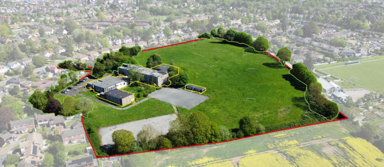 The sixth form site has sat empty since 2023 (image via Homes England)