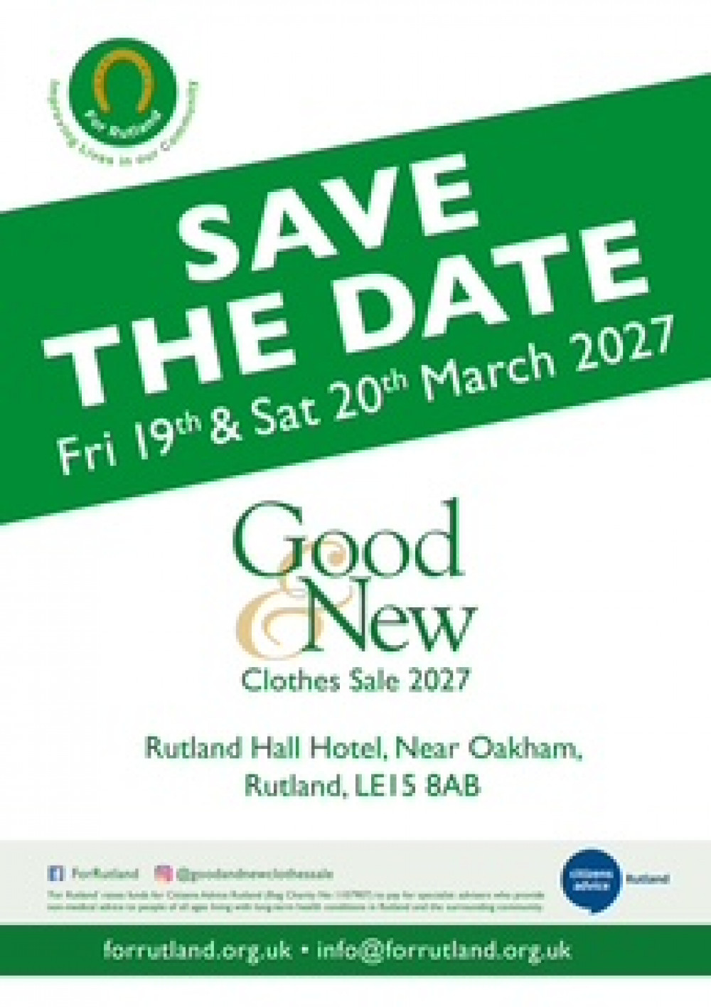 The For Rutland Good & New Clothes Sale