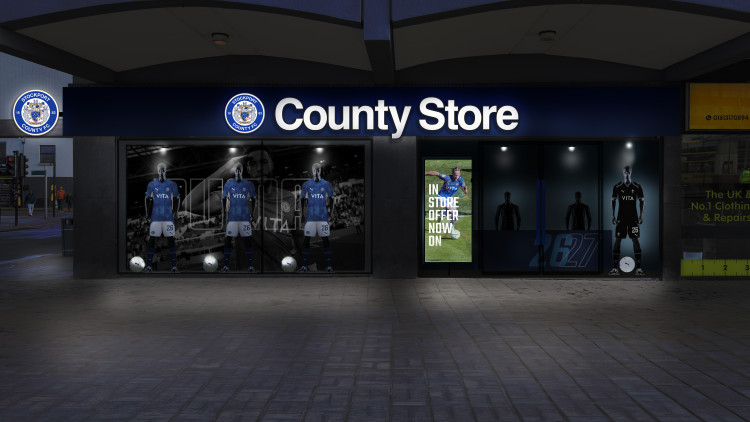 Stockport County is opening a new merchandise store at the front of the Merseyway Shopping Centre (Image supplied)