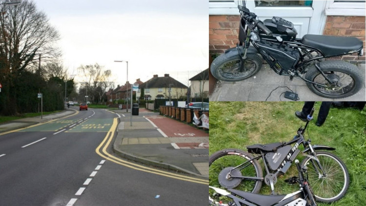 Have you seen off-road bikes in your area? (images via Stephen Pearce on Geograph and Staffordshire Police)